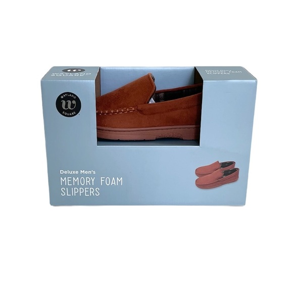 Wayland Square Deluxe Men’s Small Memory Foam Slippers Slip-on Non-Slip Sole 6-7 - Picture 2 of 14